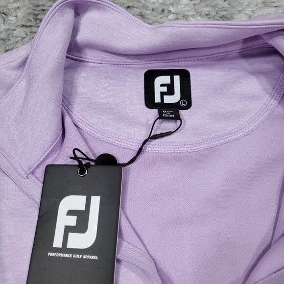 FootJoy Lavender Purple Heather Yoke 1/2 Zip Vest Performance Golf Men's Large - Picture 3 of 7